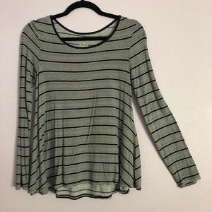 Girls Long Sleeved Striped Top